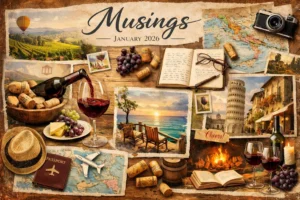 image of wine labels and postcards
