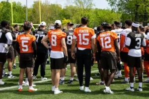 image of cleveland browns quarterbacks including shedeur sanders